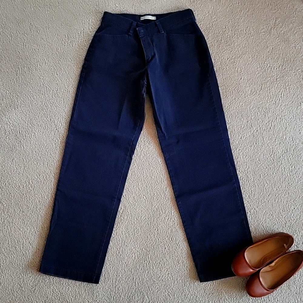 Lee Relaxed Straight Leg Navy Pants Size 6